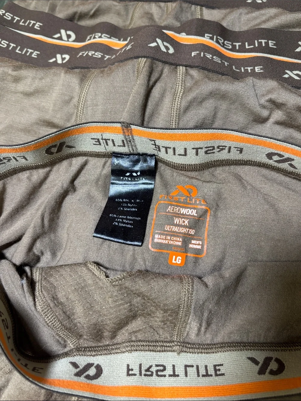 First Lite Bag Breif Aerowool Wick Ultralight 150 Merino Wool Boxers 6 Cnt D1